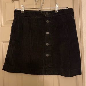 American Apparel Black Corduroy Skirt